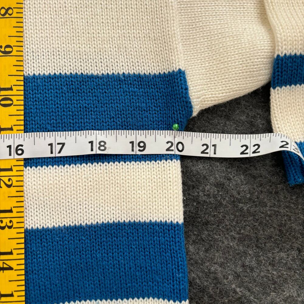 VINTAGE BEACH STYLE STRIPED COTTON SWEATER SIZE M/L - Picture 4 of 10